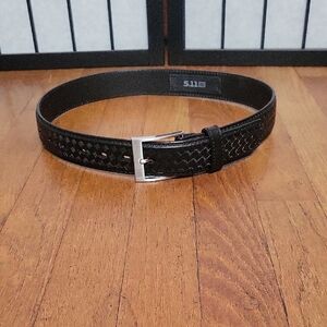 5.11 1.5" Basketweave Leather Belt